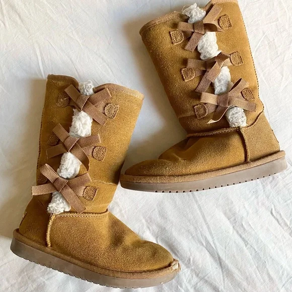 Girls Cozy Boots bundle Glitter Rainboots Koolaburra UGG tall boots - Picture 5 of 8